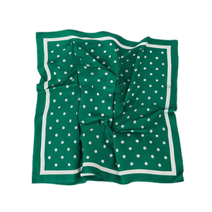 Sciarpa quadrata marca Z 70x70 cm in poliestere a pois, accessorio moda multifunzionale - Product Image 1