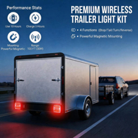 Nouveau kit d'éclairage LED magnétique sans fil pour camping-car, homologué SAE/DOT, étanche IP67, autonomie de 10 heures, rechargeable