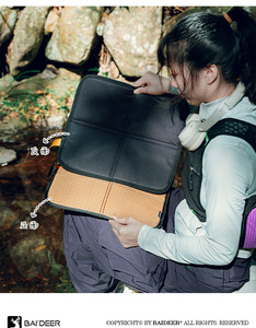 Sitting Pad for Backpacking Waterproof <b>Chair</b> Mat with Carabiner Clip Foldable Seat Cushion for Hiking Picnic Travel Airplane - Product Image 2