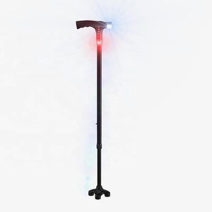 2019年ベストセラー LED折りたたみ式歩行杖 スマート歩行杖 FMラジオとSOSアラーム付き - Product Image 2