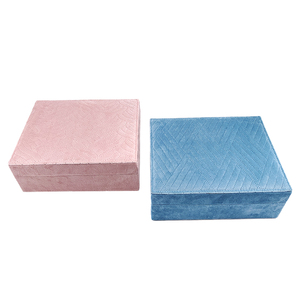 New Arrival PU da hình chữ nhật vòng Vòng cổ trang sức Bộ Quà Tặng Bao bì hộp đồ trang sức sang trọng lưu trữ hộp với khóa kim loại - Product Image 1
