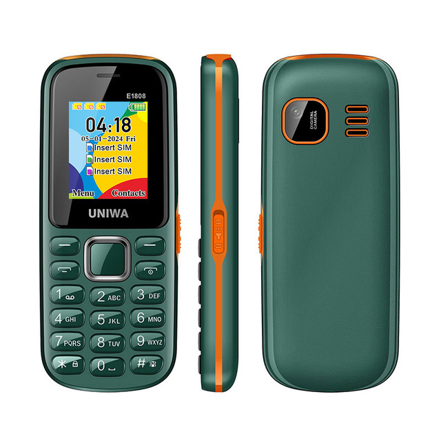 UNIWA E1808 Low Price Triple Standby 3 SIM Card Mobile Phone with Painting Keypad