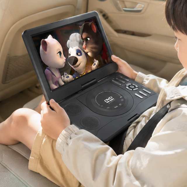 HD Portable DVD Player with Remote Control Portable CD Player for Car and Indoor Children's Entertainment Supports USB Expansion