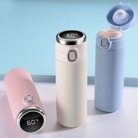 Termo inteligente de 17oz con pantalla táctil LED Pantalla de temperatura Taza de aislamiento de acero inoxidable Botellas de agua inteligentes