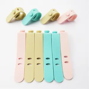 New USB cable earphone organizer wire Tie Reusable Adjustable Silicone Cable Twist Ties