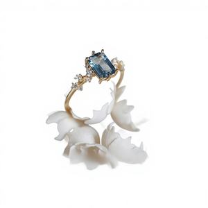 ब्लू नाइट ब्लैक नाइट फंतासिया में आई लंदन टंगस्टन नकल टॉपज़ जेम लाइट लक्जरी महिलाओं की अंगूठी - Product Image 1