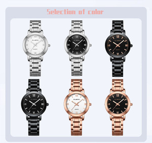 Cuena 6020 Simples Pequeno Dial Mulheres Branco Relógios Vida Impermeável Aço Inoxidável Strap Mãos Luminosas Rose Gold Girl Relógio De Pulso - Product Image 5