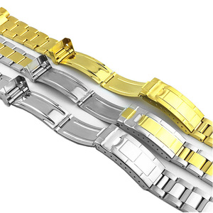 2025 extrémité incurvée poignet métal 20mm bracelet de montre or solide en acier inoxydable bracelet de montre Bracelet pour montre intelligente personnaliser Logo - Product Image 4