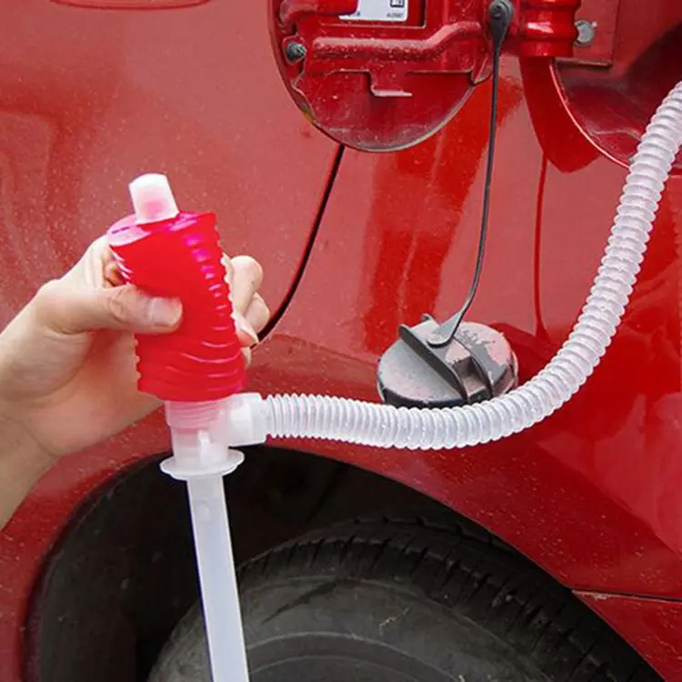 Pompe à carburant pour voiture, transfert d'eau et d'huile, tuyau en caoutchouc, liquide, siphon manuel, accessoires automobiles, pompe à carburant pour voiture extérieure non corrosive