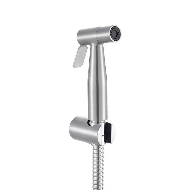 Pulvérisateur de bidet à main pour toilette ensemble de pulvérisateur de couches de robinet de bidet à pression réglable en acier inoxydable avec fixation de tuyau
