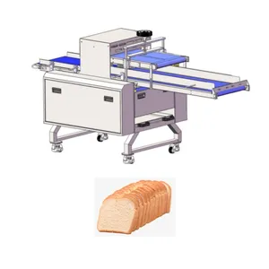 Endüstriyel ekmek dilimleyici otomatik tost kesici gıda fırın kesme makinesi