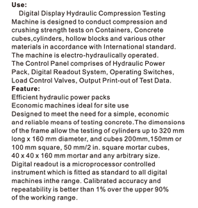 Máquina De Teste De Compressão Hidráulica De Display Digital Equipar Porta De Segurança Ferramenta De Laboratório Geotécnico para Teste De Compactação Do Solo - Product Image 5