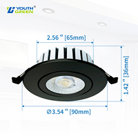 Spot LED encastré moderne en aluminium EU Downlight 5W/7W IP65 pour plafonds de maison et de bureau