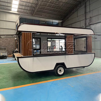 Kleine Pizza & Ijs Food Trailer Met Volledige Keuken Apparatuur Mobiele Koffie Truck & Chipwagen Cart Accessoires Voor Snacks