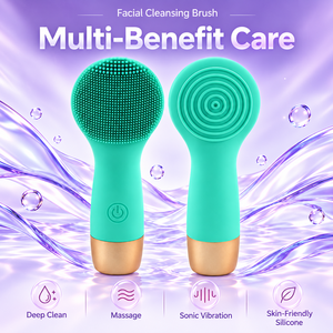 Brosse nettoyante faciale sonique étanche en silicone, nettoyeur de visage, masseur de peau pour un nettoyage en profondeur, pour salon de beauté - Product Image 2