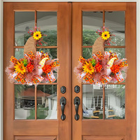 Guirlande de tournesols artificiels au design unique pour la décoration florale de la maison, à suspendre à la porte ou au mur de la cour