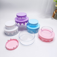 Boîte de rangement DIY en plastique vierge en forme de gâteau à la crème onctueux pour jeu d'imitation et artisanat fait main pour enfants