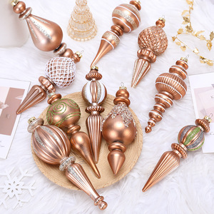 New Multi-color Electroplated Irregular Water Drop Christmas Balls Set Painted Xmas <b>Tree</b> Ornaments Holiday Decor - Product Image 1