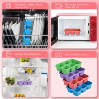 Boîte à bento pour adultes, boîte à lunch à 5 compartiments, récipient de préparation des repas pour enfants, contenants de stockage alimentaire réutilisables avec couvercles transparents