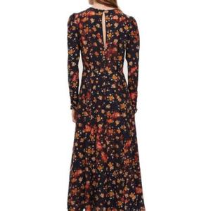 XIUYU último vestido MIDI ajustado con estampado floral de cuello redondo de manga larga personalizado - Product Image 4