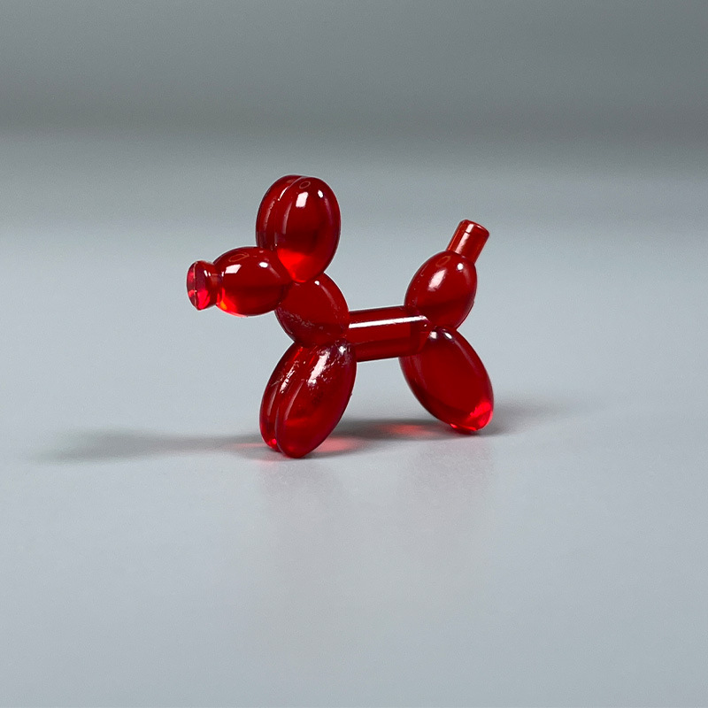 Bleo perro rojo transparente