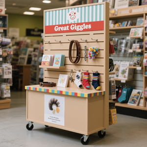 Soporte de pie para tarjeta de felicitación, soporte para el suelo para extensiones de cabello, estante de exhibición de calcetines, estante de pared de listón - Product Image 4