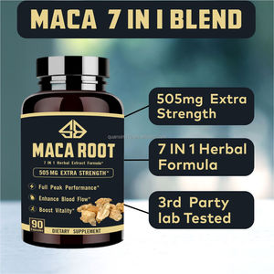 Cápsulas de fórmula 7 en 1 de Maca, Ginseng y Ashwagandha para hombres, para aumentar la energía y la vitalidad, y mejorar el rendimiento máximo para adultos. - Product Image 3