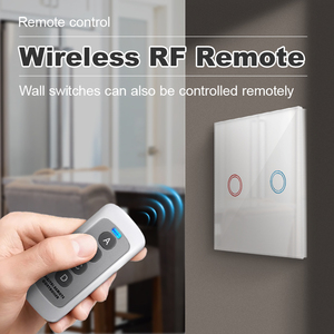 NOVSKI Hotsale Glasscheibe 2 Gang RF Fernbedienung und Touch Control Wand leuchte für zu Hause - Product Image 4