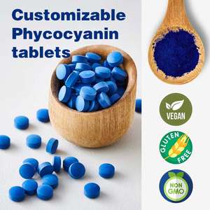 Organik mavi Spirulina tozu Phycocyanin yüksek Protein bağışıklık sistemi desteği sağlık için gıda sınıfı vakum paketlenmiş şişe - Product Image 4