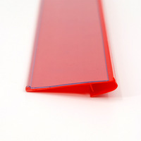 Porte-étiquettes en plastique d'étagère de profil d'extrusion de bande en plastique d'extrusion de PVC clair de la Chine pour le rayonnage de fil