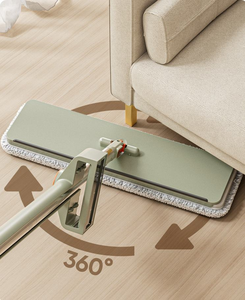 ไม้ถูพื้นไมโครไฟเบอร์แบบแบนพร้อมก้านเหล็กถอดออกได้ไม่ต้องใช้<span class=keywords><strong>มือ</strong></span>ทำความสะอาดในครัวเรือนที่ทนทาน - Product Image 2