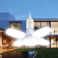 Ampoule LED en forme d'éventail E27 lampe à LED pliable 220V 110V 40 LEDs ampoules pour la maison plafonnier entrepôt Garage lumière blanc chaud