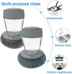 Дозатор губчатого мыла для посуды, щетка для чистки посудомоечной машины, сканирующая подушка, кухонная посудомоечная машина