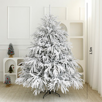 Grand arbre de Noël automatique pur PE accumulation de neige maison fait à la main bricolage décor de noël scène arrangement ornement