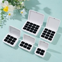 Portable ABS Solide Gel Vernis À Ongles Palette Boîte De Rangement Petite Capacité Vide DIY Organisation Conteneur Cosmétique Utilisation Polyvalent