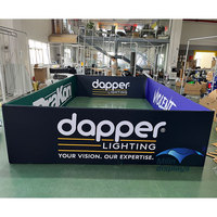 Bannière suspendue en tissu d'aluminium léger, facile à assembler, pour stand de salon professionnel, signalétique de convention