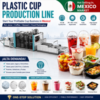 Machine thermoformeuse automatique de gobelets en plastique PP PET PLA, haute vitesse, ligne de production pour le marché mexicain