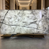 Panneau translucide en faux onyx rétroéclairé moderne pour les murs d'hôtels et d'entrepôts