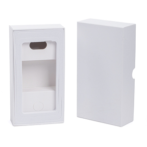 Boîte d'emballage de téléphone en papier blanc avec logo personnalisé avec compartiment pour câble de charge, compatible iPhone 12 13 14 15 Pro Max <span class=keywords><strong>Plus</strong></span> - Product Image 3