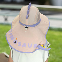 Sombrero de Pescador de Lona de Poliéster Ajustable con Protección UV, Diseño de Dibujos Animados para Niños, Niñas y Bebés, Estilo Japonés y Coreano