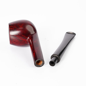 MUXIANG Pipe à fumer droite en bois Bruyère de pomme rouge avec technique de laque Tampon acceptable Logo - Product Image 4