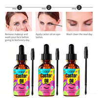 Huile de Ricin Luxfume Herbal 30ML pour des Cils et Sourcils Nourris, Réparés et Courbés Longue Durée