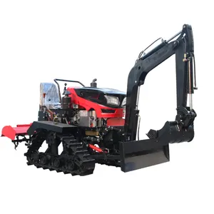 Obral traktor roda putar Mini Tiongkok, traktor perayap mini 25HP 35HP 40HP