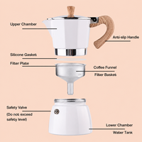 Cafetière Expresso Octogonale en Aluminium Coloré, Design Minimaliste Moderne, Couleurs Personnalisables – Approvisionnement Direct Usine, En Stock