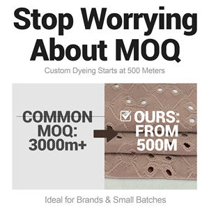 Tissu jacquard texturé estival à œillets brodés en tricot teint sur mesure, soluble à l'eau, pour chemises et robes pour femmes - Product Image 3