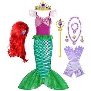 Vestido de Sirena para Niña, Diseño Personalizado, con Estampado de Animales y Flores, Tul, Dulce, Bonito, para Halloween 2026 - Product Image 1