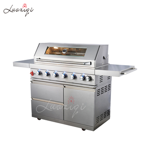 Ahuyentador a motor para asar, cocina de Isla de acero inoxidable <span class=keywords><strong>argentina</strong></span>, plancha para acampar, parrilla de barbacoa para restaurante de gas sin humo comercial - Product Image 4
