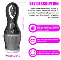 Neuer Zungen-Leck-Masturbationsbecher Automatischer Saug-Masturbator Lustige Vibratoren Erotikspielzeug Elektrische Sexspielzeuge für Männer