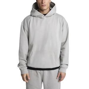 Survêtements à capuche pour hommes de qualité supérieure personnalisés, 100% coton molletonné, sweats décontractés surdimensionnés, épaules tombantes, design personnalisé - Product Image 3