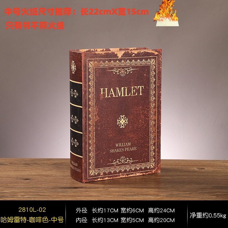 2810L-02-Libro de imitación--Hamlet--Color café--Tamaño mediano